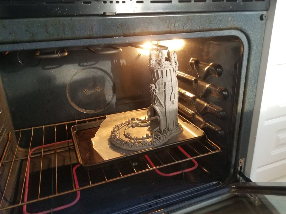 Gothic Horror Dice Tower - Baking Sculpey